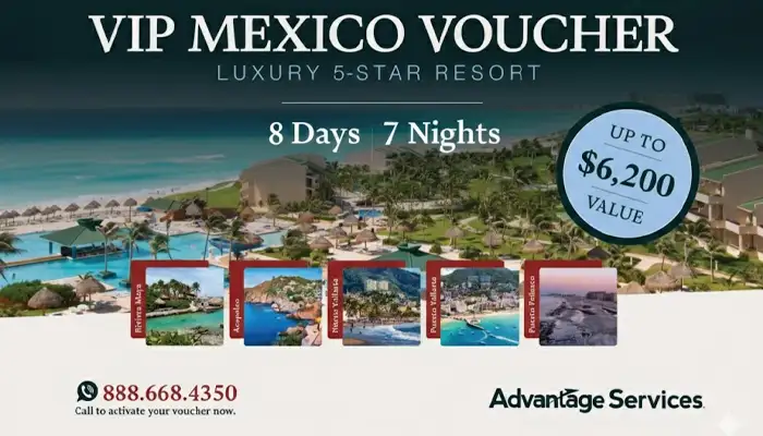 VIP Mexico voucher resort stay